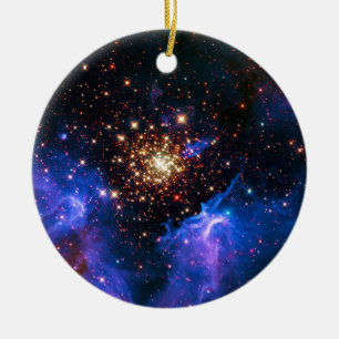 Celestial Fireworks Ceramic Ornament