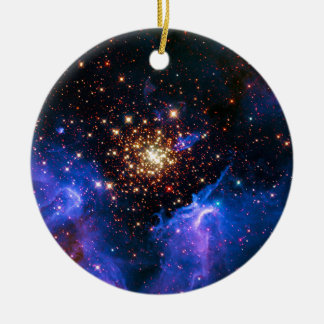 Celestial Fireworks Ceramic Ornament