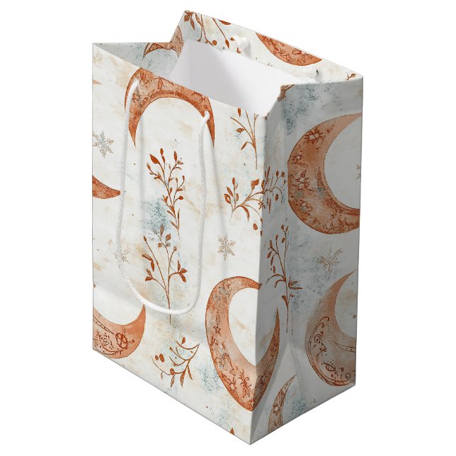 Celestial Floral Pattern (3) Medium Gift Bag (Front Angled)