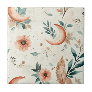 Celestial Floral Pattern (4) Tile