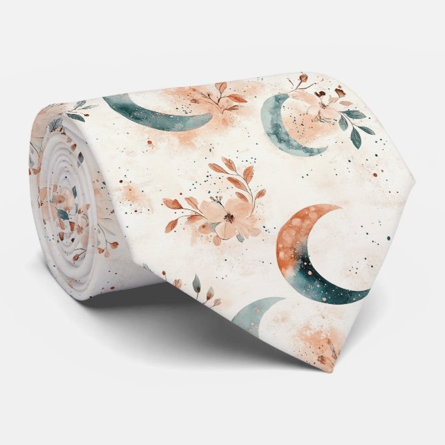 Celestial Floral Pattern (5) Tie (Rolled)