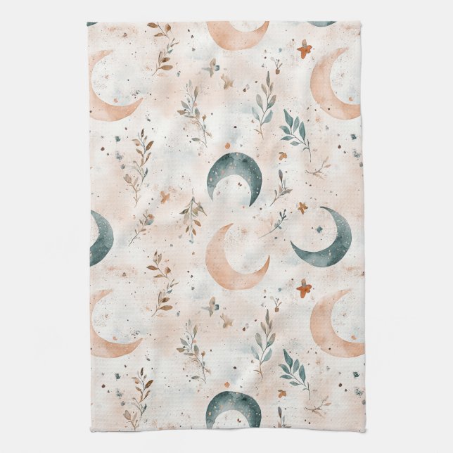 Celestial Floral Pattern (6) Kitchen Towel (Vertical)