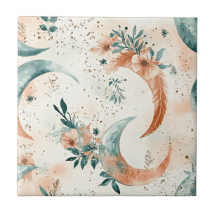 Celestial Floral Pattern (9) Tile