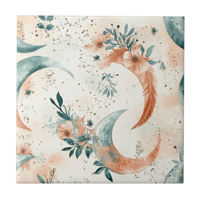 Celestial Floral Pattern (9) Tile (Front)
