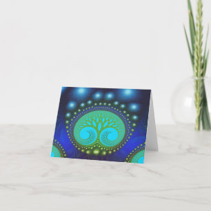 Celestial Forest Nature Pattern Abstract Art Card