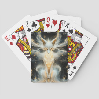 Celestial Fox: Guardian of the Mystic Veil Playing Cards
