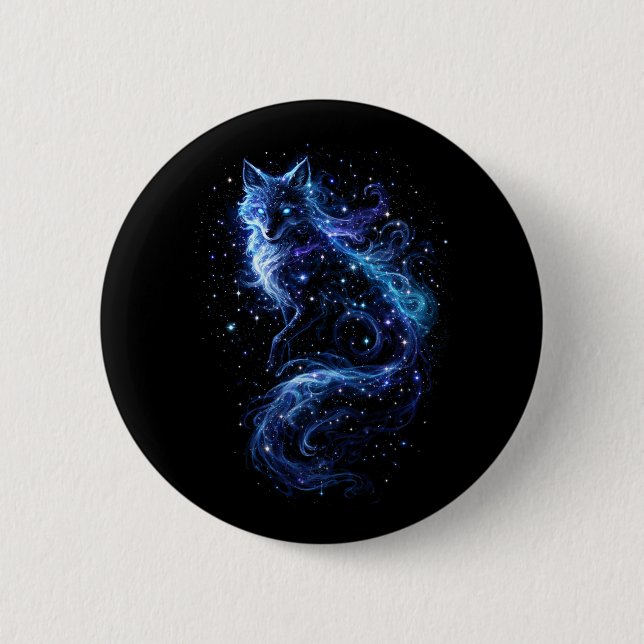 Celestial Fox Spirit 2 Inch Round Button (Front)