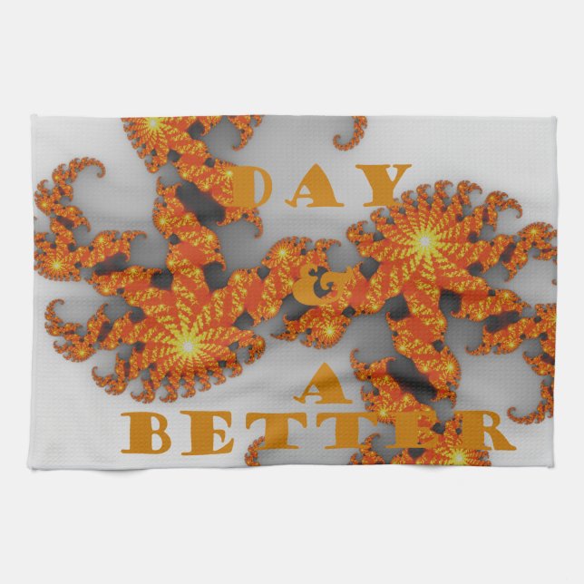 Celestial Galactic Have a Nice Day & Better Night Kitchen Towel (Horizontal)