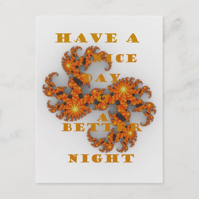 Celestial Galactic Have a Nice Day & Better Night Postcard (Front)