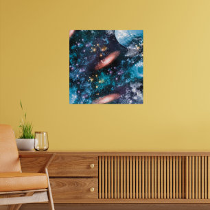 Celestial Galaxy Nebula Planet Hubble Photo  Poster