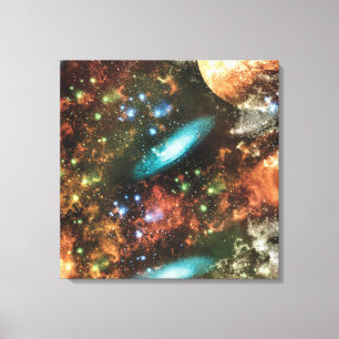 Celestial Galaxy Nebula Space Hubble Photo Canvas Print
