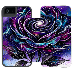 Celestial Galaxy Rose Spiral Nebula Custom Product Incipio Watson™ iPhone 5 Wallet Case