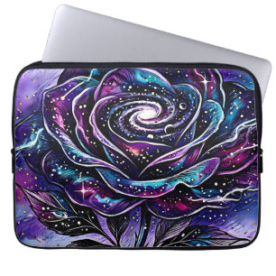 Celestial Galaxy Rose Spiral Nebula Custom Product Laptop Sleeve