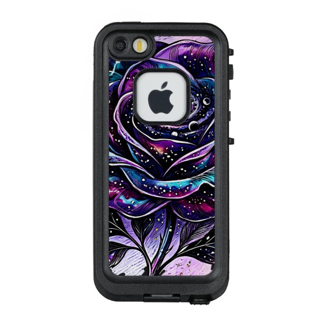 Celestial Galaxy Rose Spiral Nebula Custom Product LifeProof iPhone Case (Back)