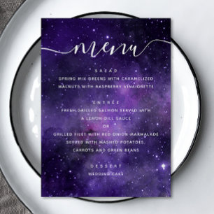 Celestial Galaxy Wedding   Cosmic Starry Night Menu