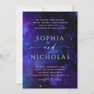 Celestial Galaxy Wedding Space Night Sky & Stars Invitation