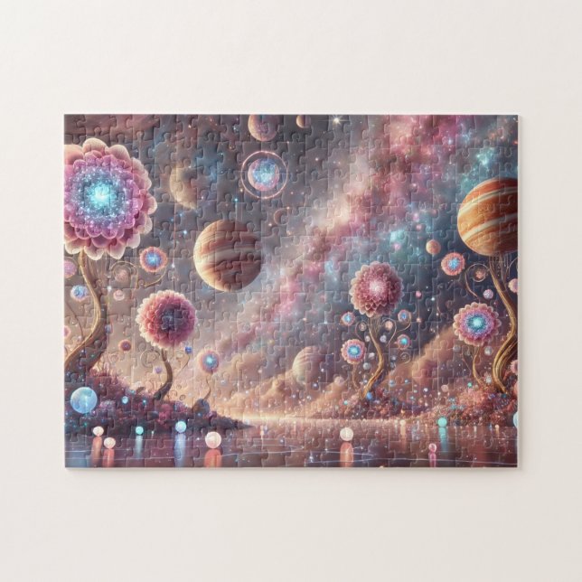 Celestial Garden Mystical Nebula Sky Space Jigsaw Puzzle (Horizontal)