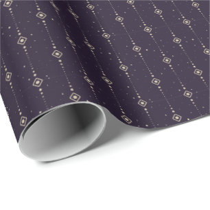 Celestial Geometric Seamless Pattern Design Wrapping Paper