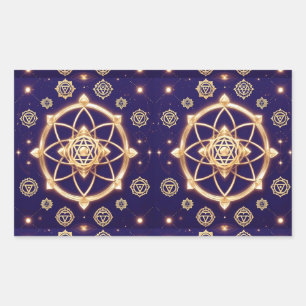 Celestial Geometry of Light — Sacred Pattern Sticker