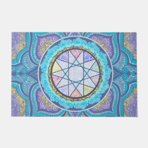 Celestial Geometry Portal Mystical Mandala Doormat
