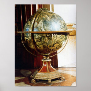 Celestial globe, 1688 poster