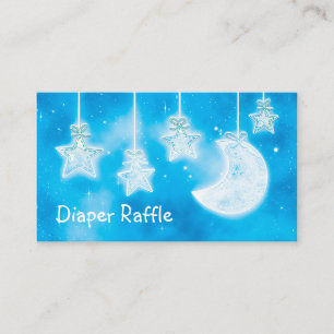 Celestial Glowing Stars & Moon Diaper Raffle Card