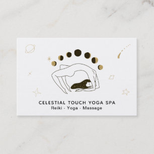 *~* Celestial Goddess Phases of Moon Yoga Pose Business Card