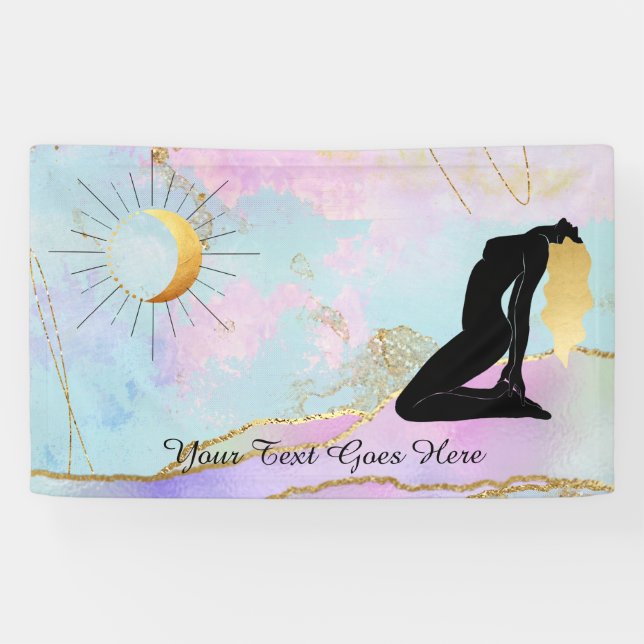 *~*  Celestial Goddess Rainbow Pastel Glitter AP22 Banner (Horizontal)