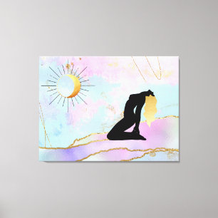 *~*  Celestial Goddess Rainbow Pastel Glitter AP22 Canvas Print