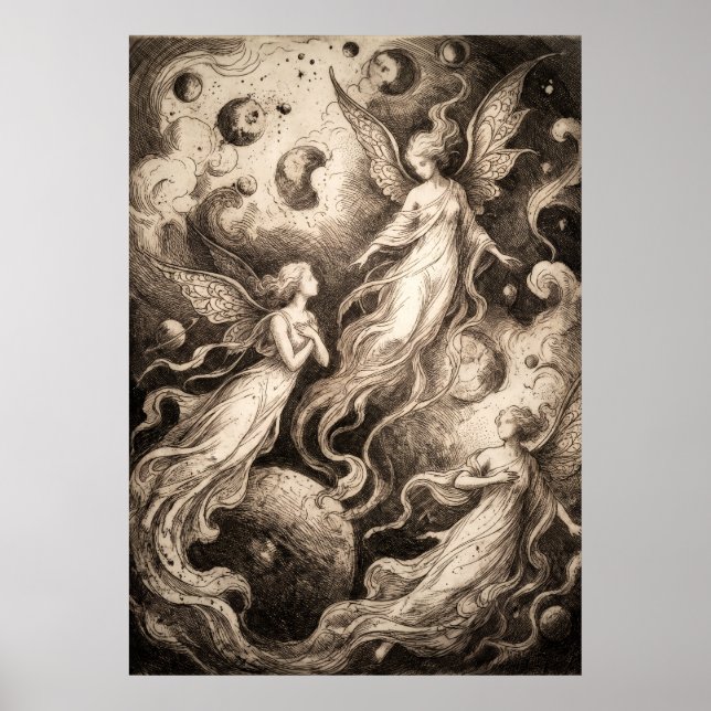 Celestial Goddess Spirit Guide Wall Art (Front)