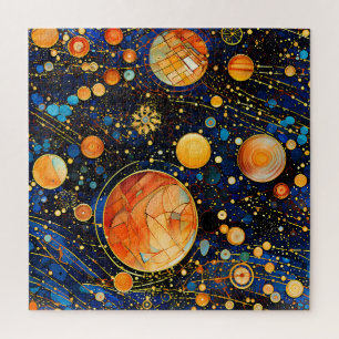 Celestial Gold Galaxy Puzzle