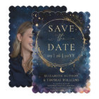 Celestial Gold Midnight Blue Wedding Save the Date