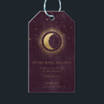 celestial gold moon save the date photo gift tags<br><div class="desc">Our "celestial gold" collection features beautiful crescent moon with gold stars in various designs on a velvet midnight blue background paired with elegant fonts. Easy to you to customize and you can choose among many items from this collection in our store.</div>