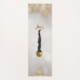 Celestial Gold Moon Yoga Girl Mat