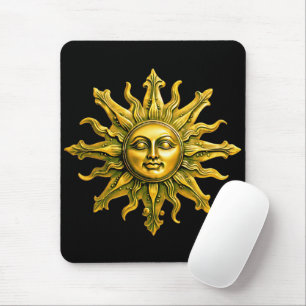 "Celestial Gold Radiance" The Sun Mouse Pad