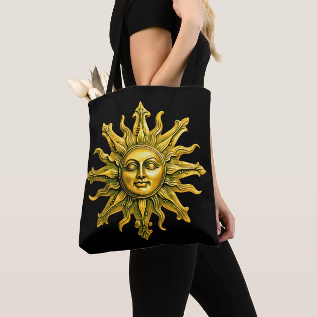 "Celestial Gold Radiance" The Sun Tote Bag (Close Up)