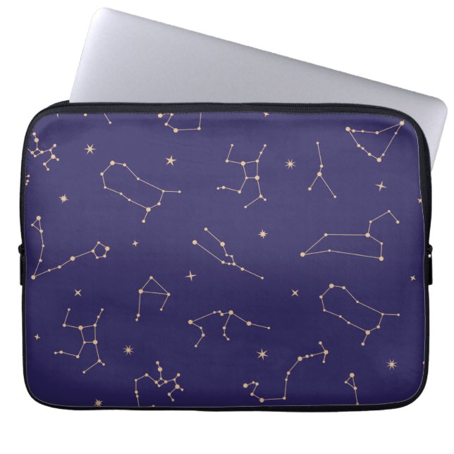 Celestial Gold Star Solareclipse Theme  Laptop Sleeve (Front)