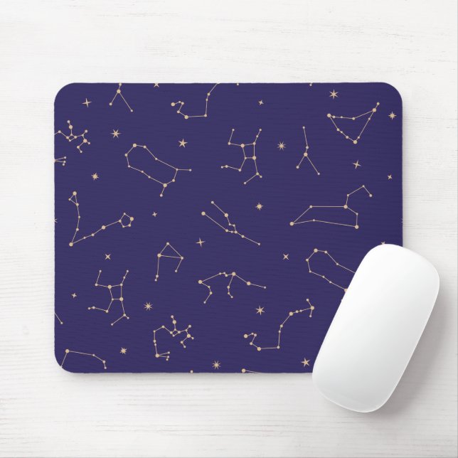 Celestial Gold Star Solareclipse Theme  Mouse Pad (With Mouse)