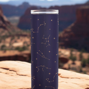 Celestial Gold Star Solareclipse Theme Thermal Tumbler