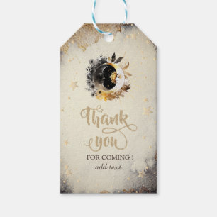 Celestial Gold Stars Moons Dark Gift Tags