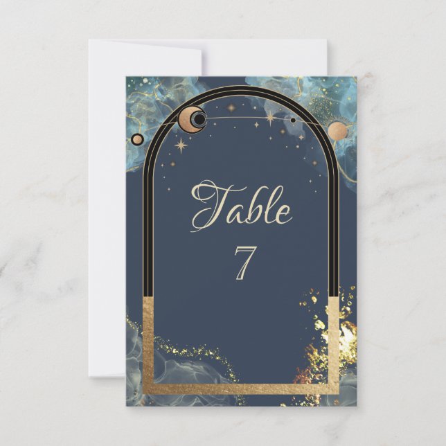 Celestial Gold Sun  Moon Gold Glitter Invitation (Front)