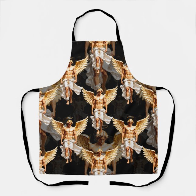 Celestial Golden Angels Pattern Design  Apron (Front)