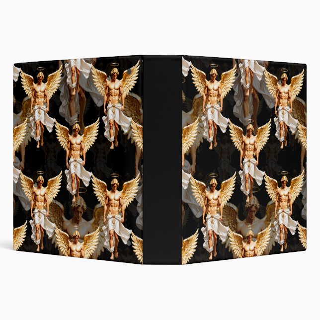 Celestial Golden Angels Pattern Design  Binder (Background)