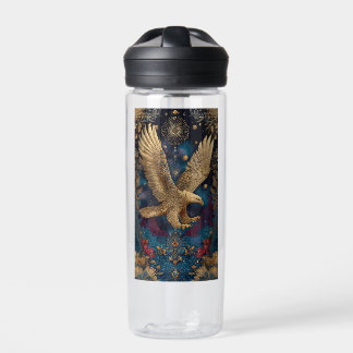Celestial golden eagle art  water bottle