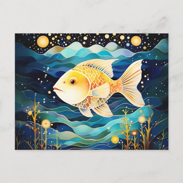 Celestial Goldfish Postcard (Front)