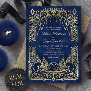 Celestial Gothic Halloween Blue Wedding