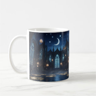 Celestial Gothic Sanctuary – A Mystical Night Coffee Mug