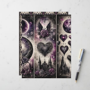 Celestial Gothic Valentines Scrapbook Paper