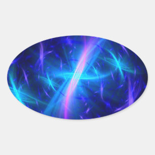 Celestial Grace Oval Sticker