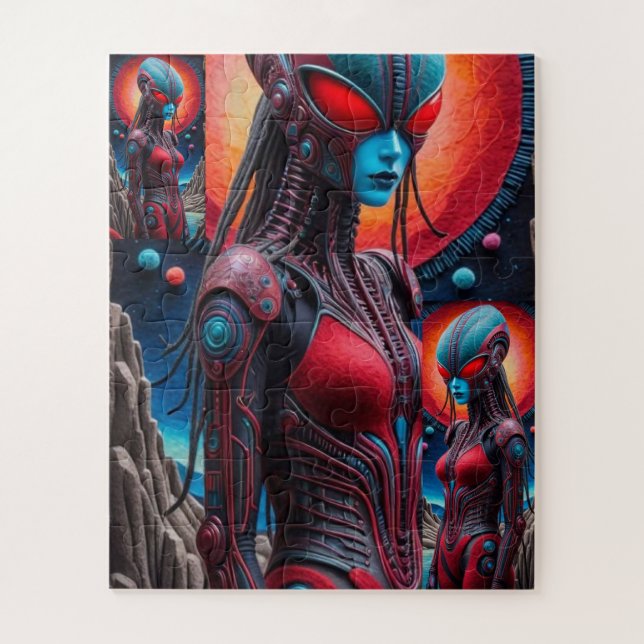 "Celestial Guardian: The Cosmic Protector" Jigsaw Puzzle (Vertical)